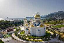 Golden Orthodox Church In Bar (Montenegro) Balkan Adria Sea