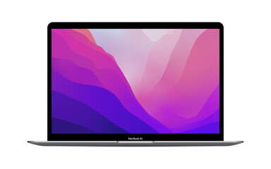 MacBook Air 2022 (macOS Monterey; vector)