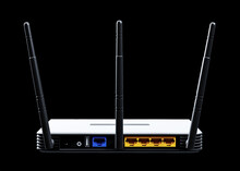 Internet Router 3d Model Isolated On Black Background 