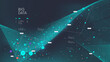 © max_776 - Big data information flow collection and analysis, database processing by computer algorithms and artificial intelligence, futuristic vector background