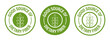good source of dietary fiber vector icon set. green in color
