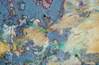 © babaroga - abstract colored texture. Old scratches, stain, paint splats, spots on the wall