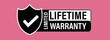 limited lifetime warranty vector icon. warranty abstract