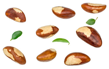 Wall Mural - Brazil nuts isolated on white background