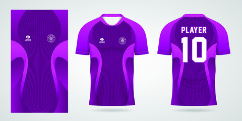 purple sports shirt jersey design template