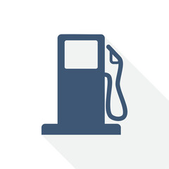 Aufkleber - Simple editable fuel dispenser vector icon, flat design gas station concept illustration easy to edit