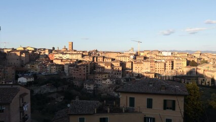 Wall Mural - Panoramic view of the historic city of Siena in Tuscany, Italy.