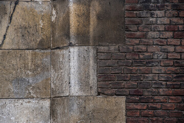 Wall Mural - cracked concrete vintage brick wall background