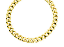 Gold Jewelry. Gold Necklace Isolated