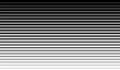 Horizontal line pattern. From thin line to thick. Parallel stripe. Black streak on white background. Straight gradation stripes. Abstract geometric patern. Faded dynamic backdrop. Vector illustration