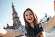 © antoniosantosc - Selfie of an amazed happy young woman