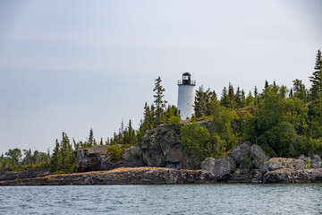 Rock Harbor Lighthouse, Isle Royale National Park, Michigan, USA