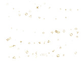 Fototapeta Do przedpokoju - Memphis style geometric confetti background with triangle, circle, square, zigzag and wavy line