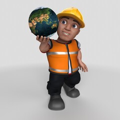 Sticker - 3D Cartoon Builder Character