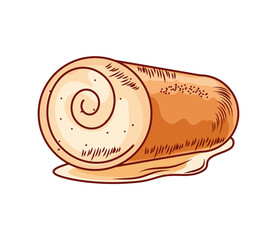 Canvas Print - roll bread icon