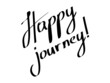 © d_odin - Handwritten inscription happy journey. Vector text.