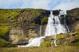 Fototapeta Tęcza - Rjukandi waterfalls in sunshine also called Yst i-Rjukandi with cliffs and waterfalls in Eastern Iceland near Egilsstadi