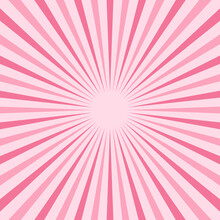 Sunlight Background. Candy Pink Color Burst Background. Sun Beam Ray Sunburst Pattern Background. Retro Bright Backdrop. Starburst Wallpaper. Circus Poster