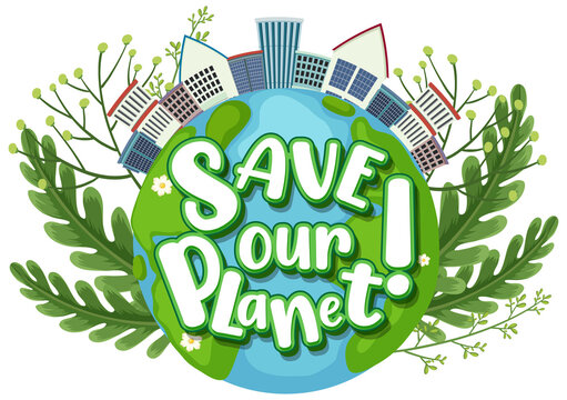 Save Our Planet typography logo design