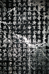 Canvas Print - Stone rubbings of ancient Chinese calligraphy