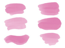 Set Watercolor Blotches Delicate Made By Hand