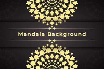 Sticker - Luxury mandala background with golden arabesque pattern Arabic Islamic east style. Ramadan Style Decorative mandala. Mandala for print, poster, cover, brochure, flyer, banner