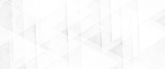 Wall Mural - abstract white background with diamond and triangle shapes layered in modern abstract pattern design