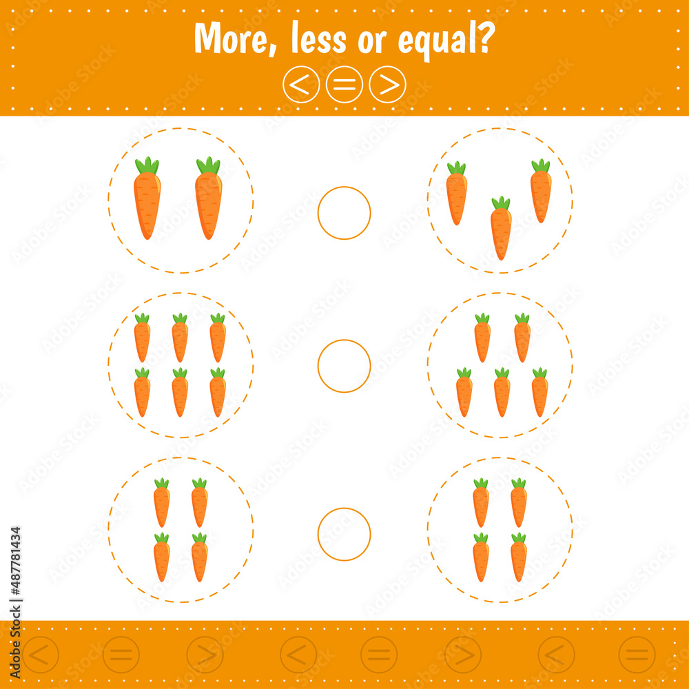 Stock Math Testing Kids Mathematics educational game for children. Learning counting and ...