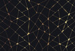 Modern black luxury abstract background with golden line and shiny golden light. modern template design.