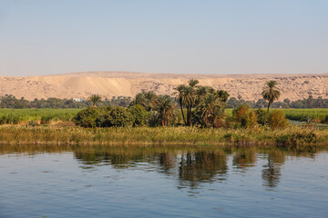 Sticker - Landschaft am Nil, Ufer, Ägypten