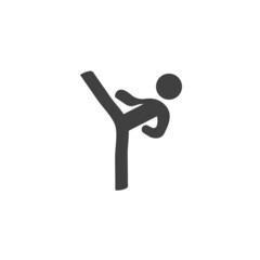 Wall Mural - Taekwondo sport vector icon