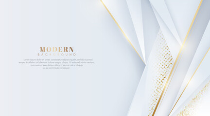 modern gold white geometric background with luxury abstract golden and grey lines. luxury decoration