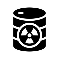 Radioactive Barrel icon isolated on white background