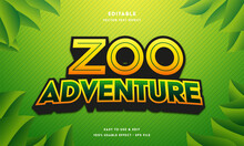 Zoo Adventure Editable Text Effect Template 