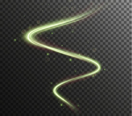 Wall Mural - Light green Twirl. Curve light effect of green line. Luminous green circle. Light green pedistal, podium, platform, table. Vector PNG. Vector illustration	
