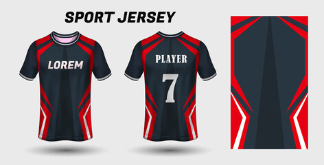 Sport jersey design fabric textile template