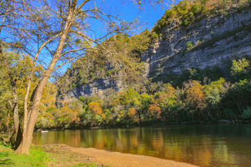 Wall Mural - Looking out along the White River and the massive bluffs in Buffalo City, Arkansas 