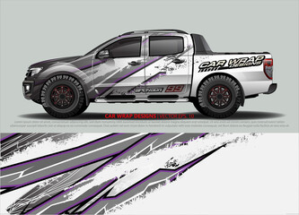  Car wrap decal design vector. abstract Graphic background kit designs for vehicle, race car, rally, livery, sport car
