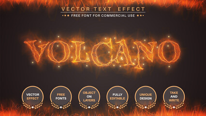 Volcano - Editable Text Effect, Font Style