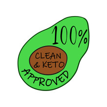 Clean And Keto Approved Sign At Insignia Sticker