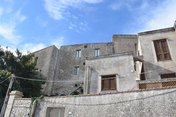 Wall Mural - Streetview of Erice, a historic town and comune in the province of Trapani, Sicily, in southern Italy