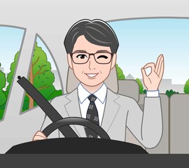 Poster - 運転している男性