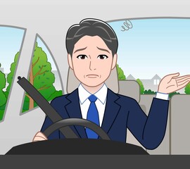 Sticker - 運転している男性