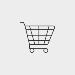 Sticker - Cart vector icon illustration sign