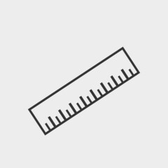 Sticker - Ruler vector icon illustration sign