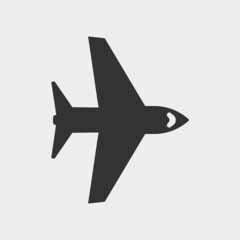 Wall Mural - Plane vector icon illustration sign