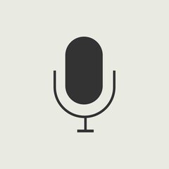 Wall Mural - Microphone vector icon illustration sign