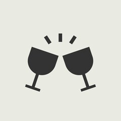 Cheers vector icon illustration sign