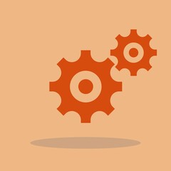 Gear vector icon illustration sign