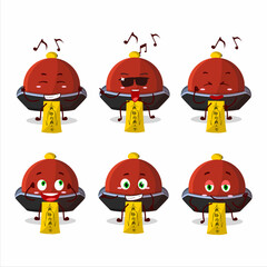 Sticker - An image of red vampire hat dancer cartoon character enjoying the music